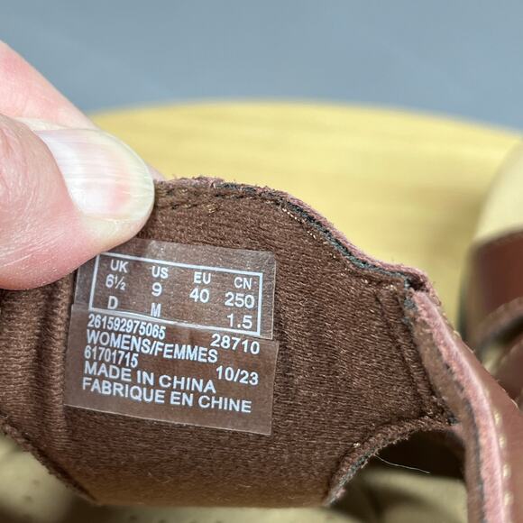 Clarks Laurieann Kay Sandals Womens Size 9M Brown T Strap Slingback Adjustable - Picture 6 of 15